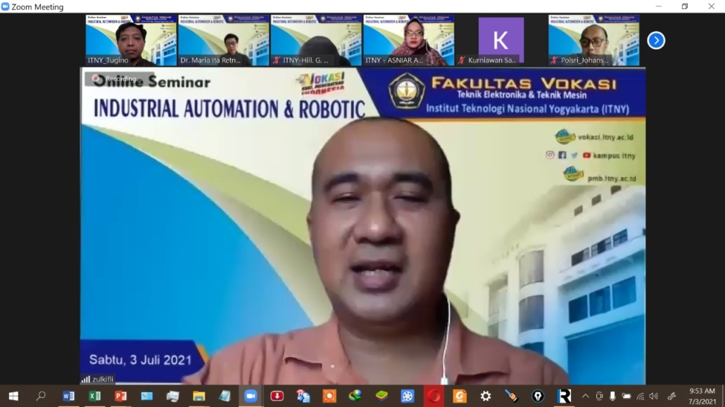 Fakultas Vokasi Selenggarakan Seminar Online “Industrial Automation & Robotic”